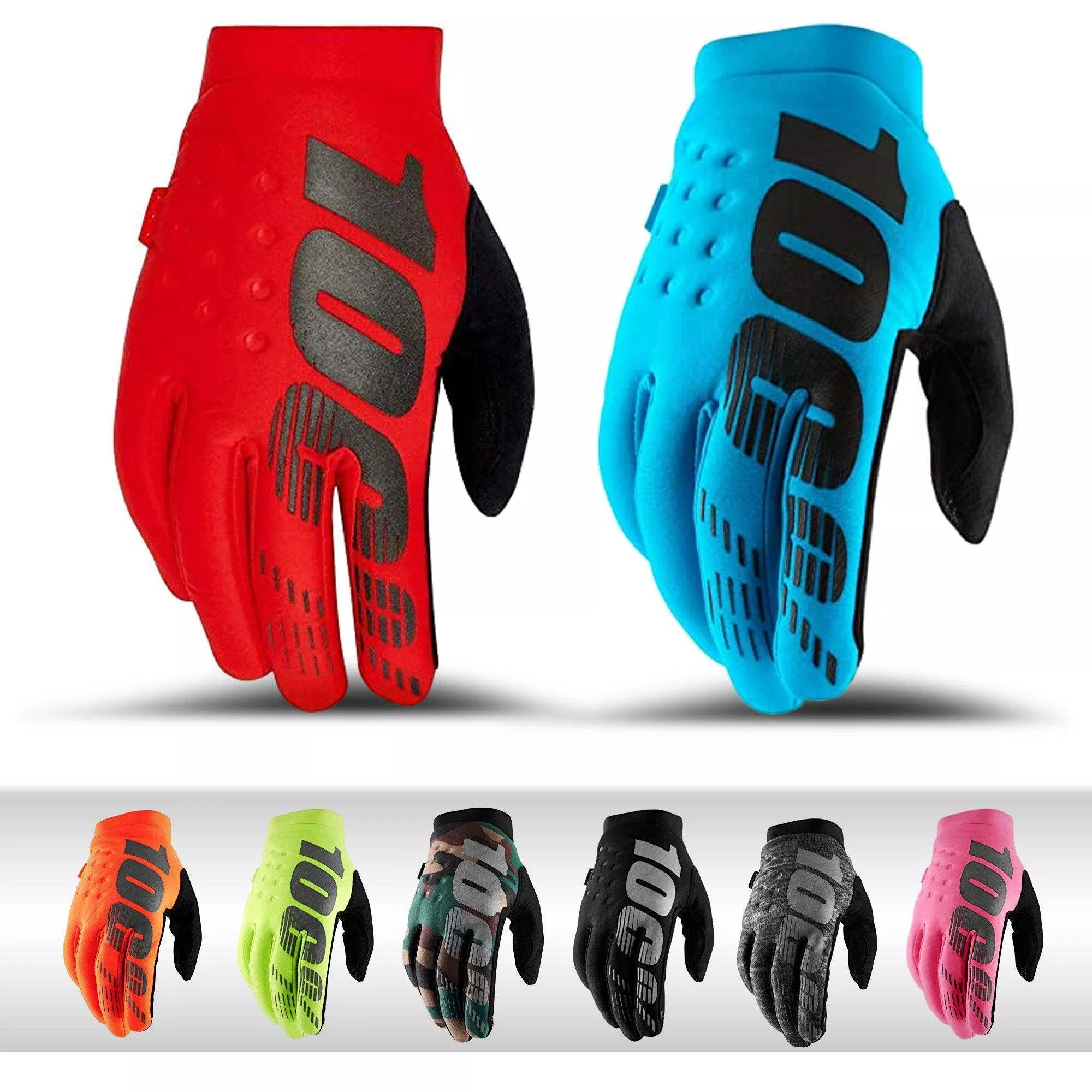 100% Brisker Cold Weather Gloves Dual-layer Insulated Softshell TPR Wrist closure system for Mountain Bike Motocross Riding Snowmobile