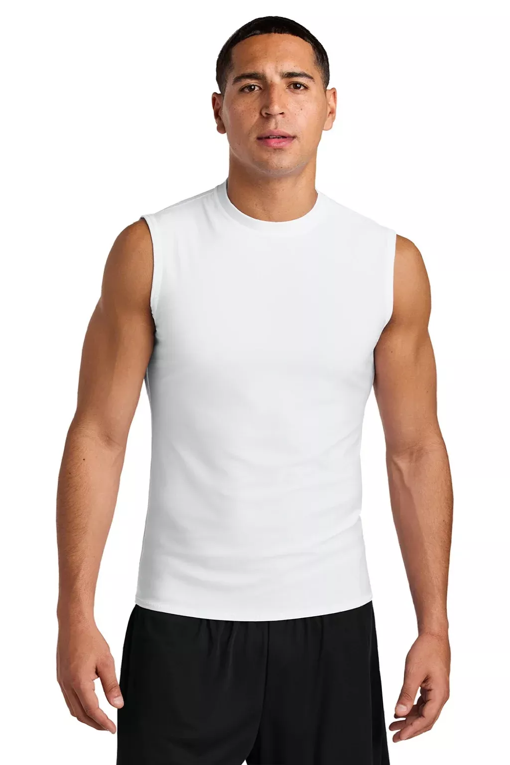A4 Mens Compression Muscle Tank Top - White