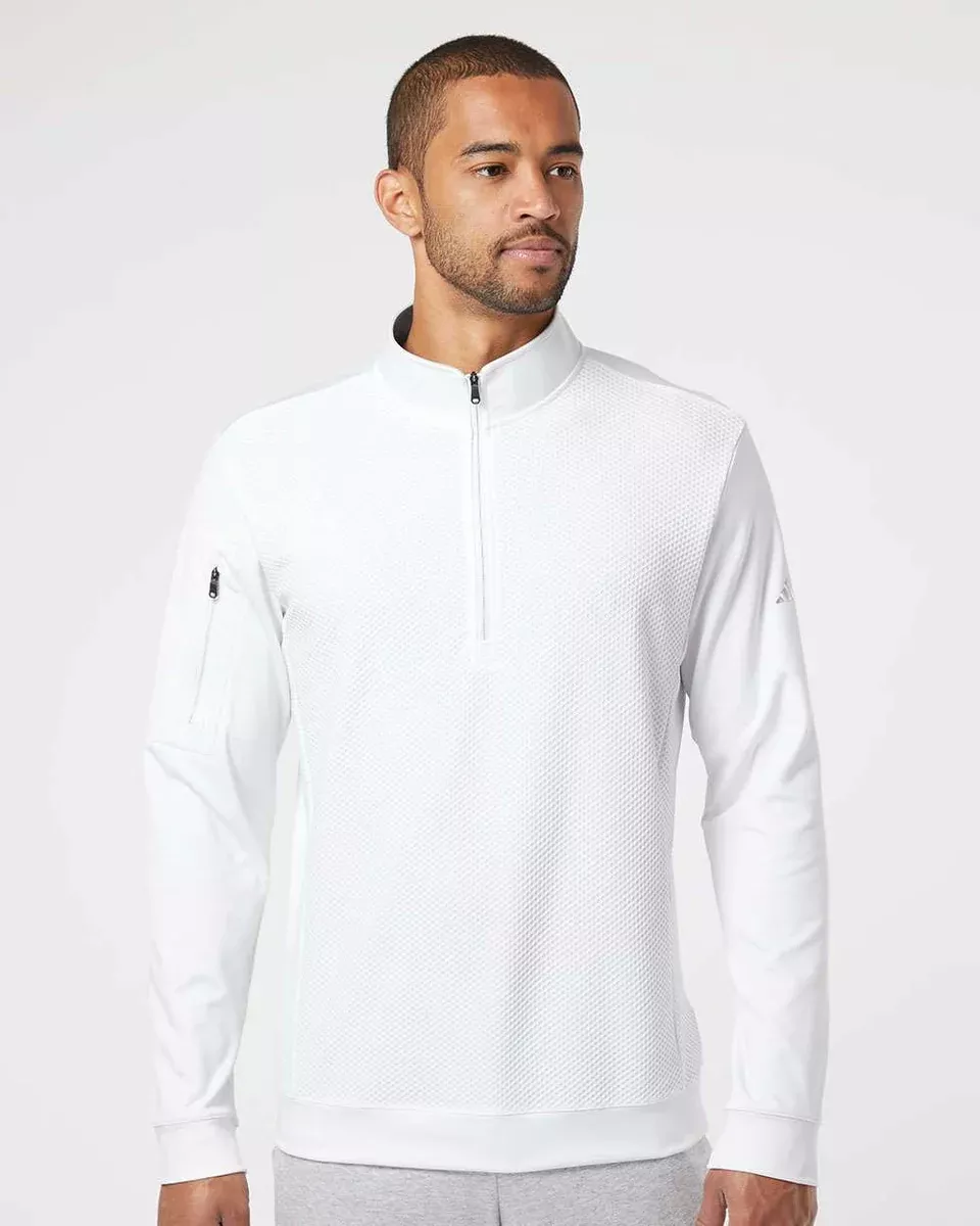 Adidas A295 Performance Textured Quarter-Zip Pullover