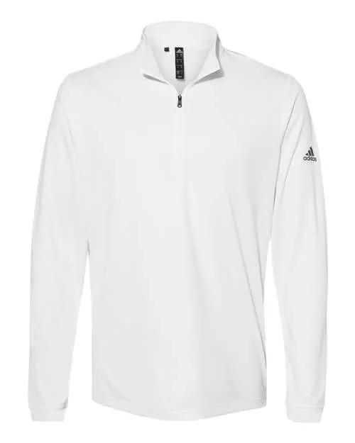 Adidas A401 Men's Ultimate365 Lightweight Quarter-Zip Pullover – 6.1 oz. 100% Recycled Polyester UPF 50+ Self-Mock Collar | XS–4XL