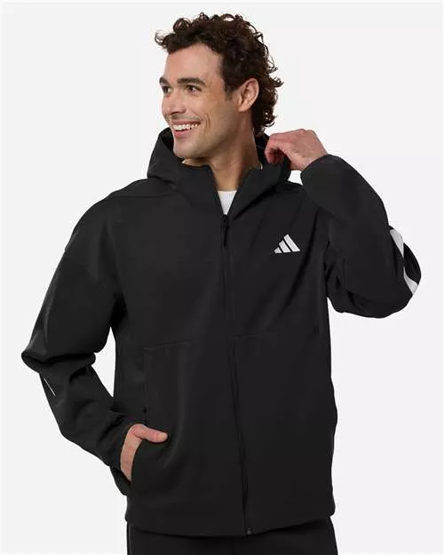 Adidas AT220 Men's Z.N.E. Full-Zip Hooded Sweatshirt – 9.7 oz. 57/43 Recycled Polyester/Cotton Double Knit | Regular Fit