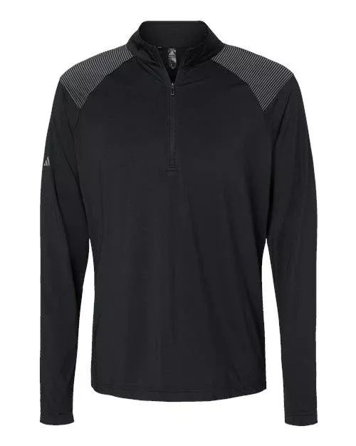 Adidas Shoulder Stripe Quarter-Zip Pullover A520 Plus Size