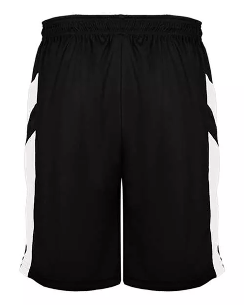 Alleson Athletic 2266 Youth B-Pivot Reversible Basketball Shorts – Double-Ply Mock Mesh Cationic Polyester | Youth XS–XL