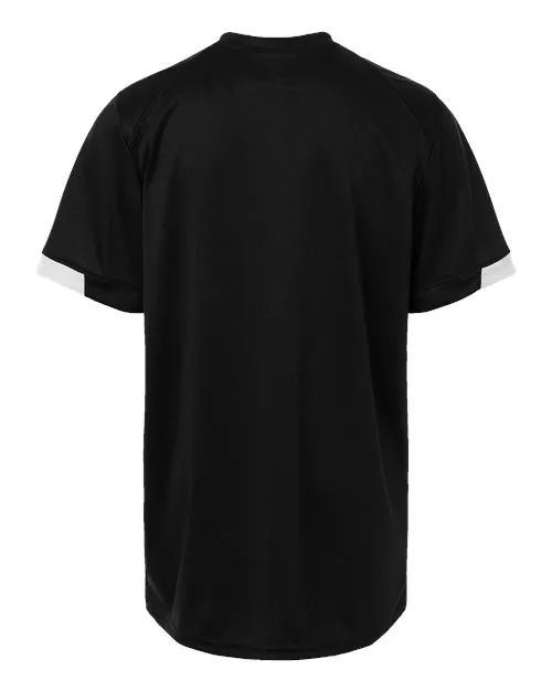 Alleson Athletic 2950 Youth On The Rise Two Button Jersey – Polyester Interlock Moisture-Wicking Two-Button Baseball Jersey | Youth S–XL