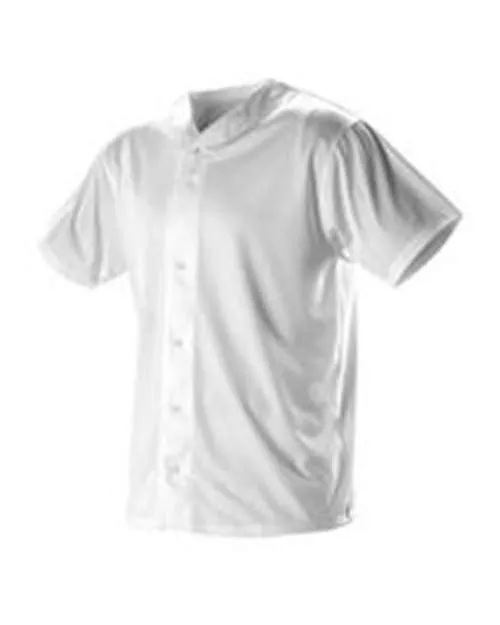 Alleson Athletic 52MBFJY Youth Full Button Lightweight Baseball Jersey – 100% DURA-Light Mesh Cationic Polyester Six-Button Jersey | Youth S–XL