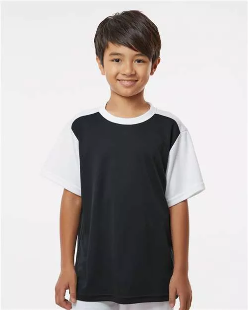 Alleson Athletic 532CJY Youth Crewneck Pullover Baseball Jersey – 100% Diamond Mock Mesh Cationic Polyester Two-Color Jersey | Youth XXS–XL