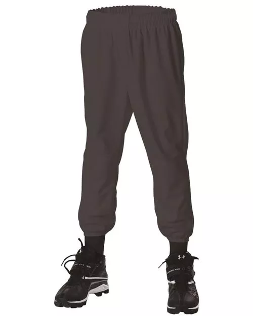 Alleson Athletic 604PDK2 Men's Pull-Up Baseball Pants – 9.5 oz. Double Knit Polyester | S–2XL