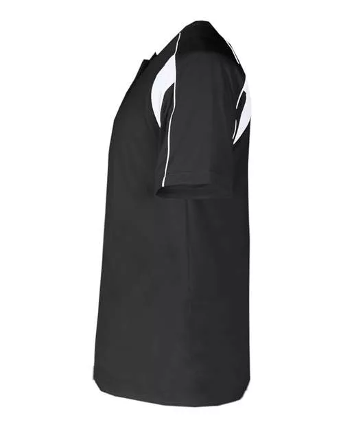 Alleson Athletic 7937 Men's B-Core Pro Placket Jersey – 3.5 oz. 100% Polyester Two-Button Jersey with Contrast Piping