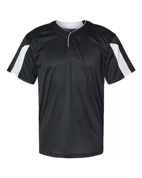 Alleson Athletic 7976 Men's Striker Placket – 100% Polyester Two-Button Jersey with Arrow Mesh Vented Back | XS–4XL