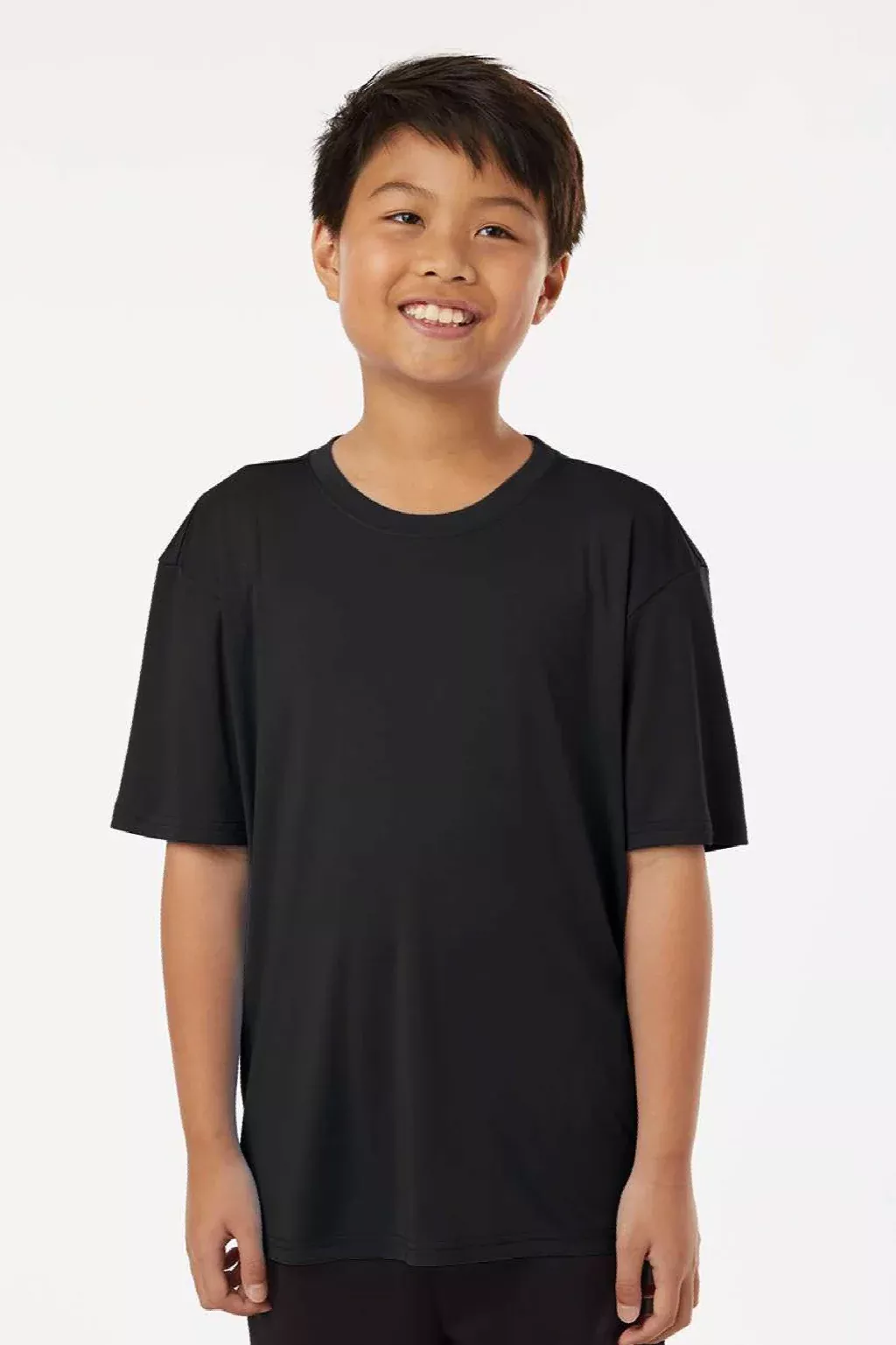 AllPro Youth Pro Lock Performance Moisture Wicking Short Sleeve Crewneck T-Shirt - Black