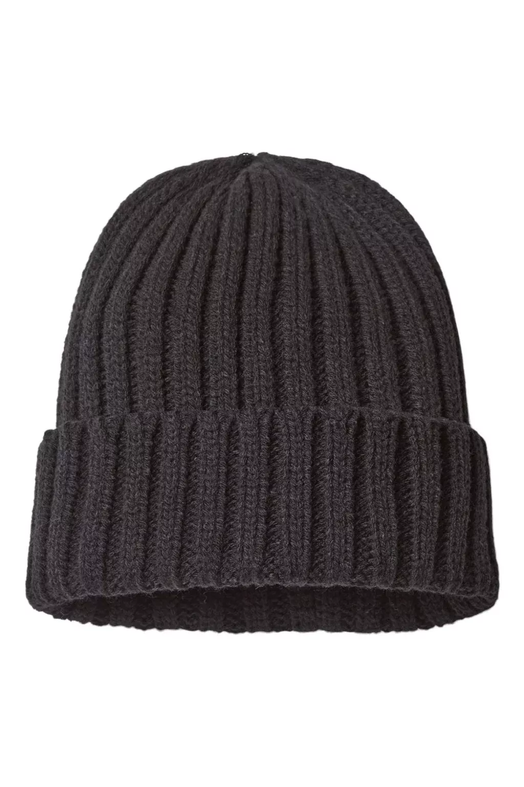Atlantis Hats Unisex Sustainable Cable Knit Cuffed Beanie - Black