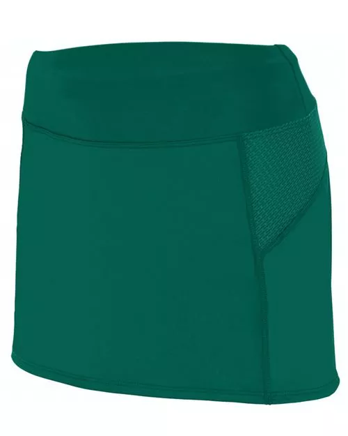 Augusta Sportswear 2421 Girls' Femfit Skort – 90/10 Poly/Spandex Girls' Skort with Mesh Yoke and Graphite Inner Short | S–L