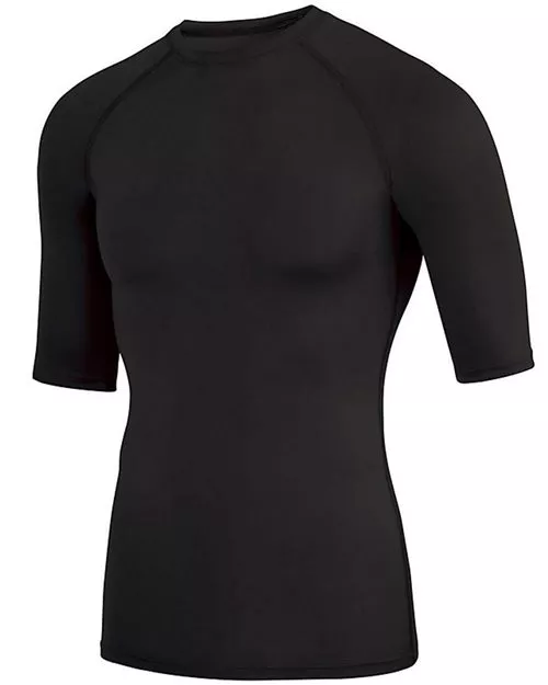 Augusta Sportswear 2606 Men's Hyperform Compression Half Sleeve Shirt – 84/16 Poly/Spandex 4-Way Stretch