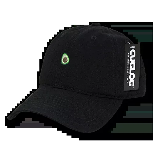 Avocado Guacamole Baseball Cap Dad Hat, 100% Cotton, Black
