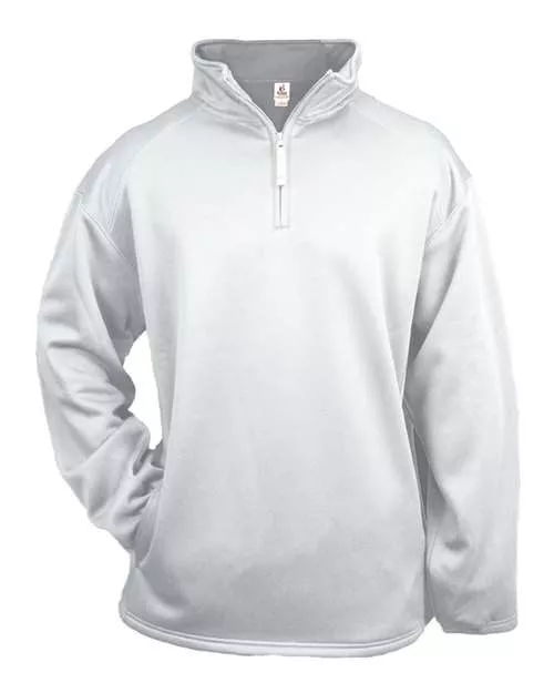 Badger 1480 Men's Performance Fleece Quarter-Zip Pullover – 7 oz. 100% Polyester Moisture-Management 1/4-Zip Training Top | XS–4XL