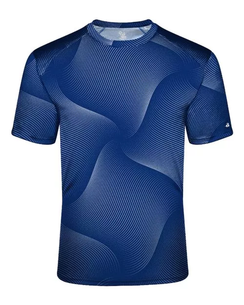 Badger 4213 Unisex Warp Polyester T-Shirt – 100% Sublimated Polyester Warp-Pattern Performance Tee | XS–4XL