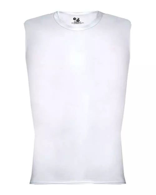 Badger 4631 Men's Pro-Compression Sleeveless T-Shirt – 83/17 Poly/Spandex Sleeveless Compression Tee | S–3XL