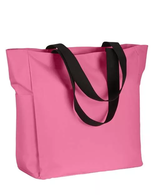 BAGedge BE080 Polyester Zip Tote – 600-Denier Polyester Zippered Tote with Internal Pocket | One Size