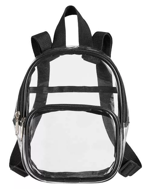 BAGedge BE268 Clear PVC Mini Backpack – Transparent PVC Mini Backpack, 6.5"×8.5"×2.75" | One Size