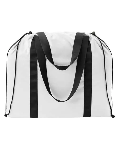 BAGedge BE271 Durable Cinch Tote – 100% Nylon Body with Polyester Webbing Handles & Drawstring | One Size