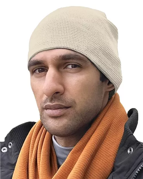 Bayside 3835 USA Made 8" Cotton Thermal Beanie