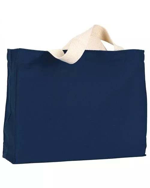 Bayside BA750 USA Made Cotton Canvas Medium Gusset Tote Bag