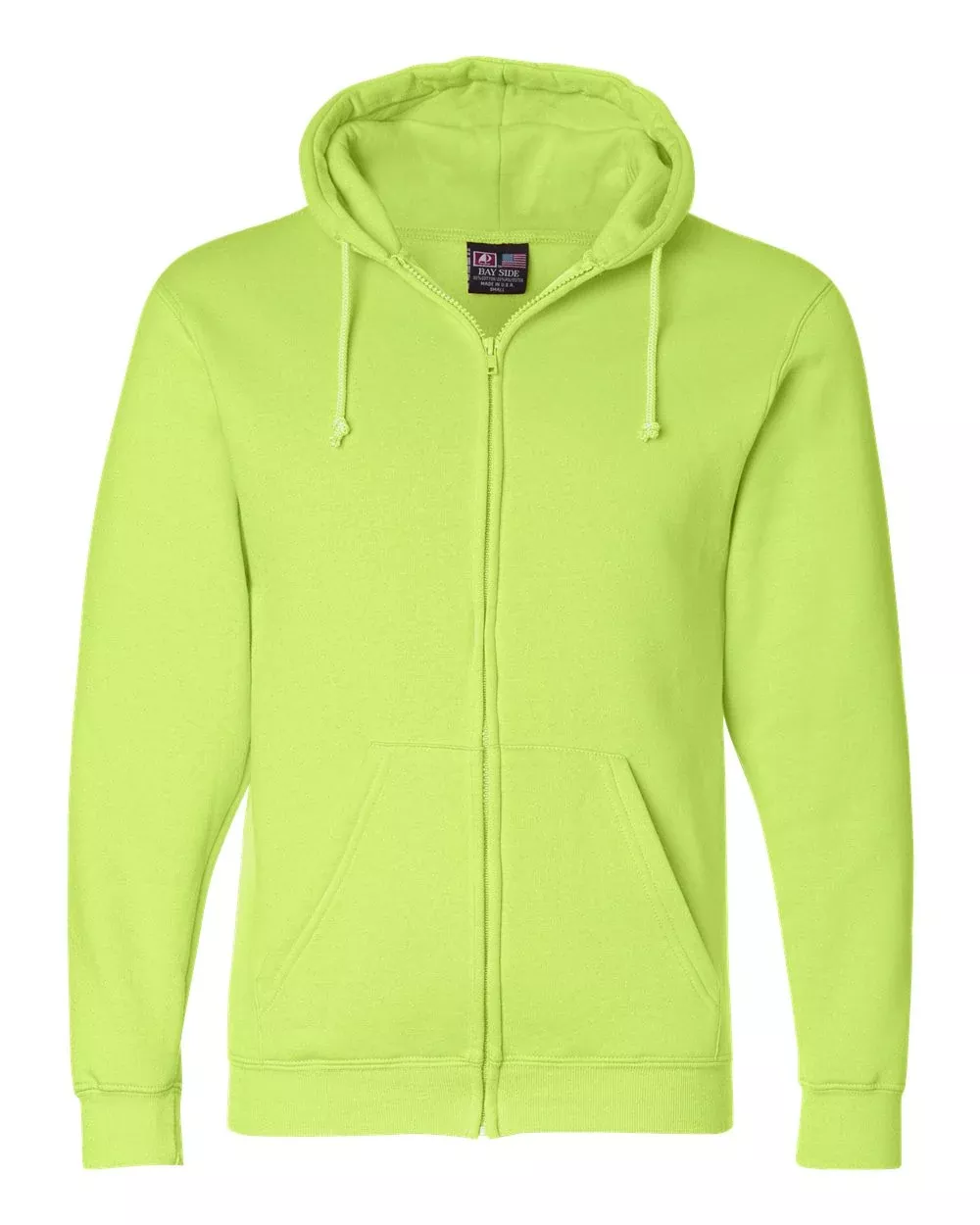 Bayside Unisex USA-Made Full-Zip Hooded Sweatshirt