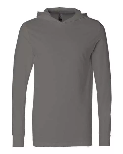 BELLA + CANVAS Jersey Hooded Long Sleeve Tee 3512