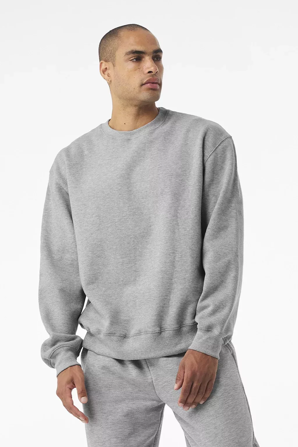 Bella + Canvas Mens Crewneck Sweatshirt - Heather Grey