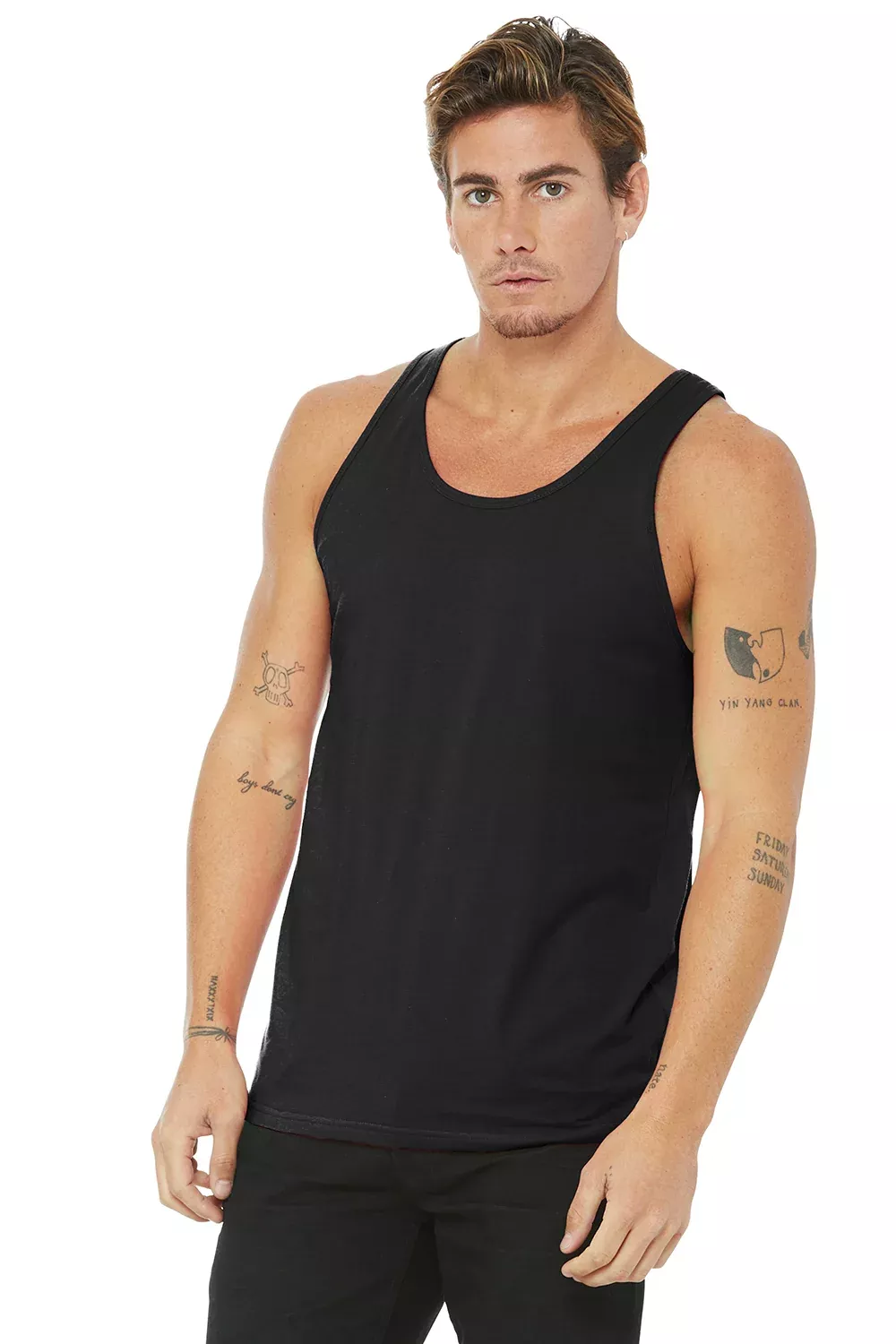 Bella + Canvas Mens Jersey Tank Top - Black