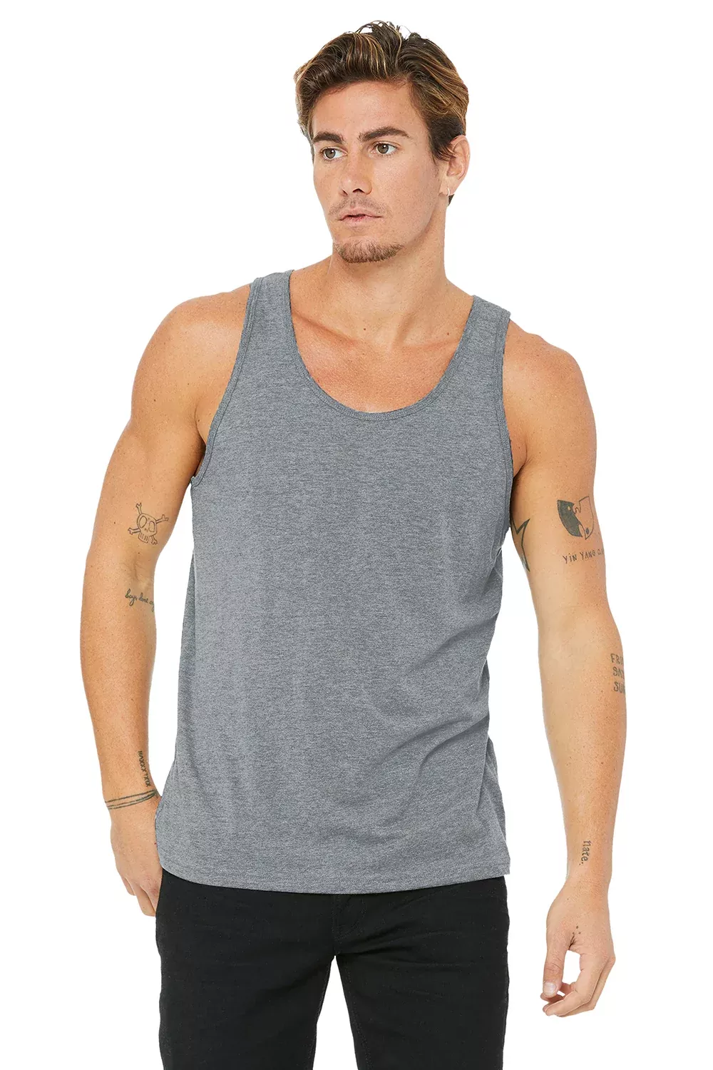 Bella + Canvas Mens Jersey Tank Top - Heather Grey