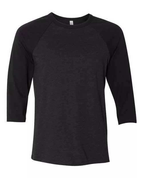BELLA + CANVAS Three-Quarter Sleeve Baseball Tee 3200