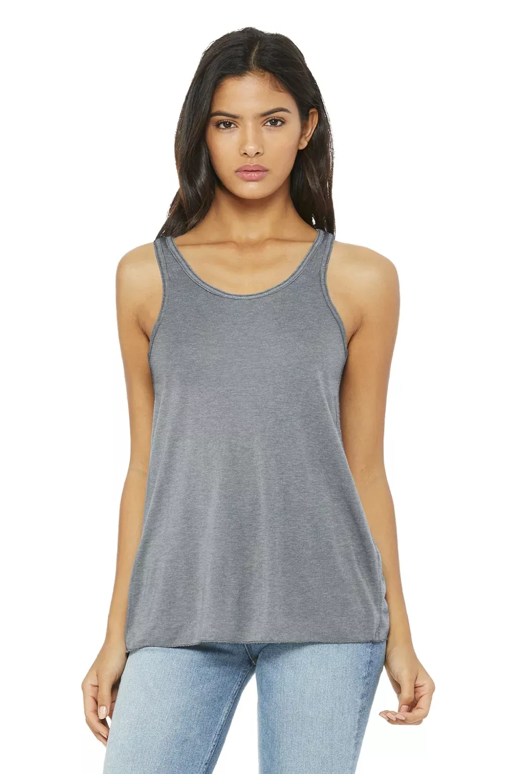 Bella + Canvas Womens Flowy Tank Top - Heather Grey