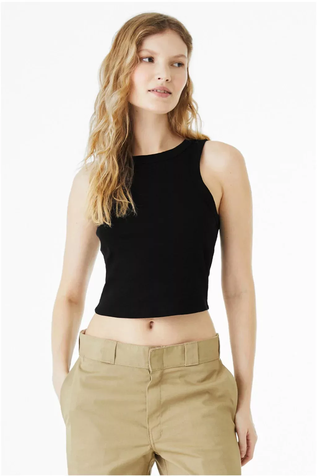 Bella + Canvas Womens Micro Ribbed Racerback Tank Top - Black