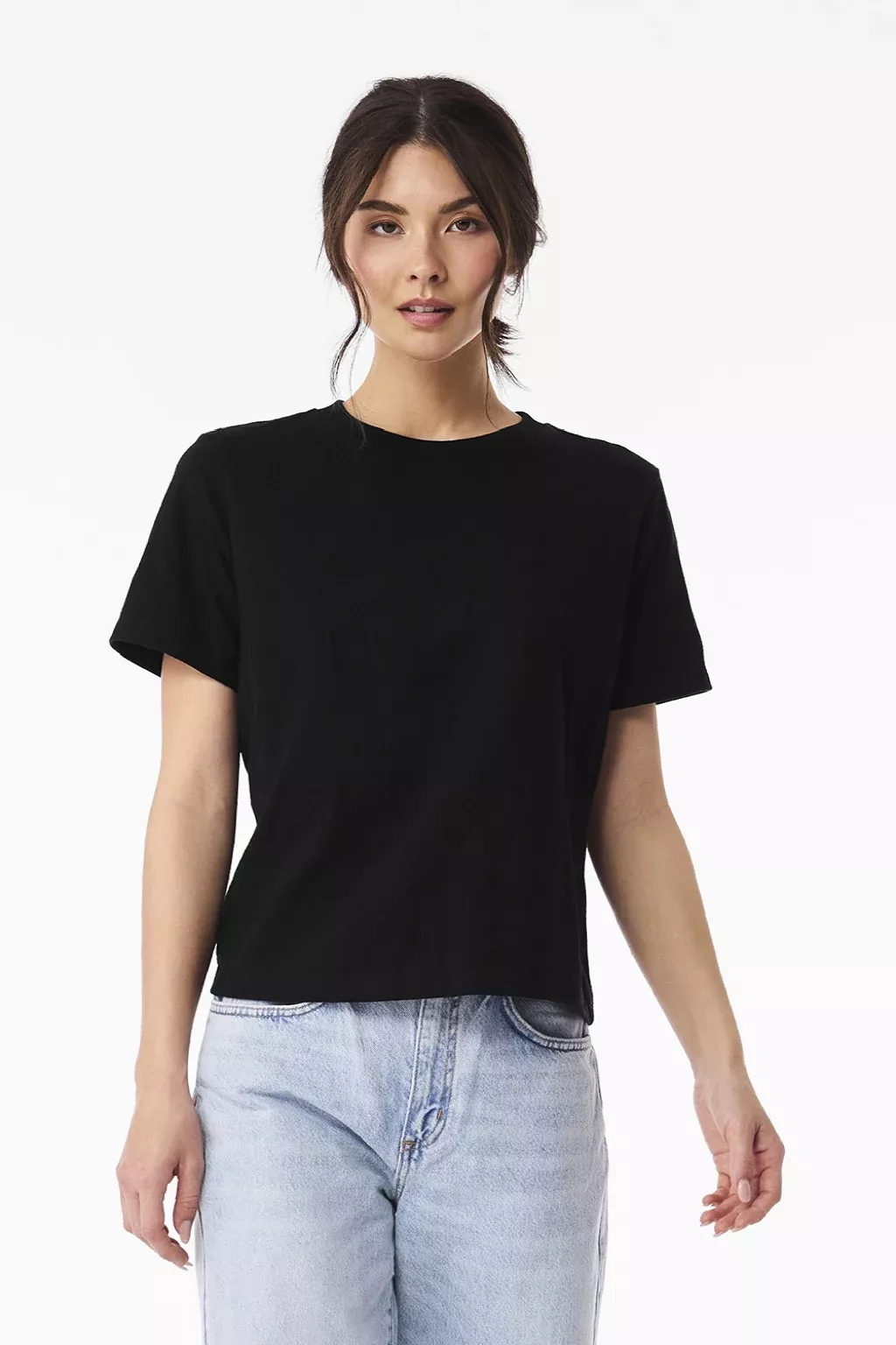 Bella + Canvas Womens Short Sleeve Crewneck T-Shirt - Black