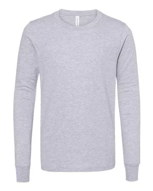 BELLA + CANVAS Youth Heather CVC Long Sleeve Tee 3501YCVC