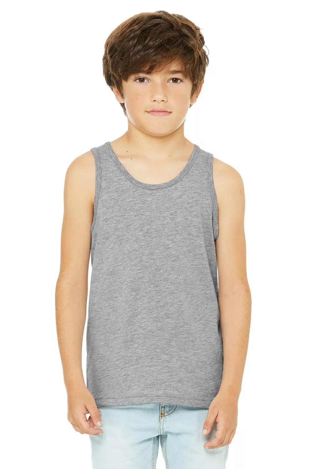 Bella + Canvas Youth Jersey Tank Top - Heather Grey