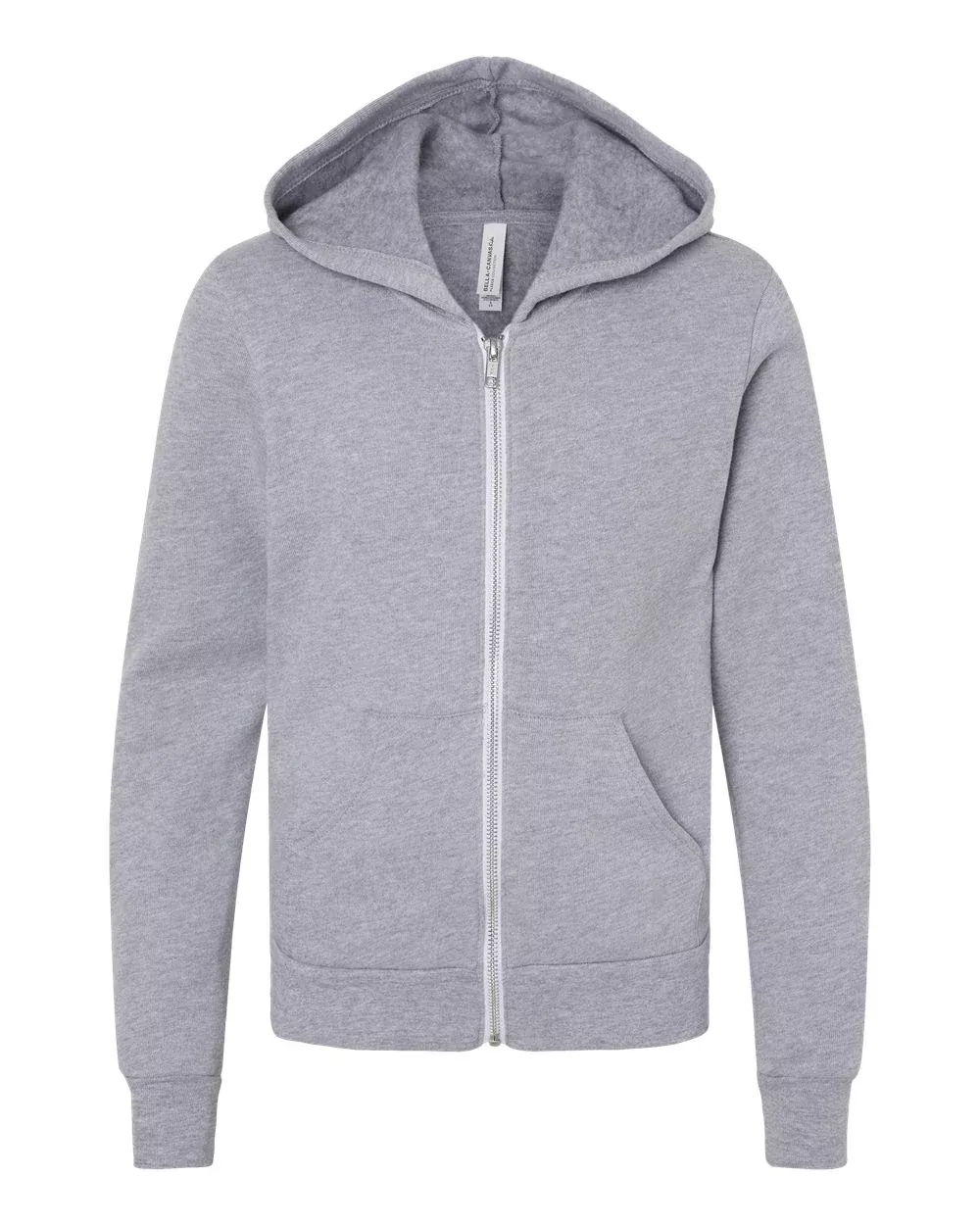 BELLA + CANVAS Youth Sponge Fleece Full-Zip Hoodie Sweatshirt