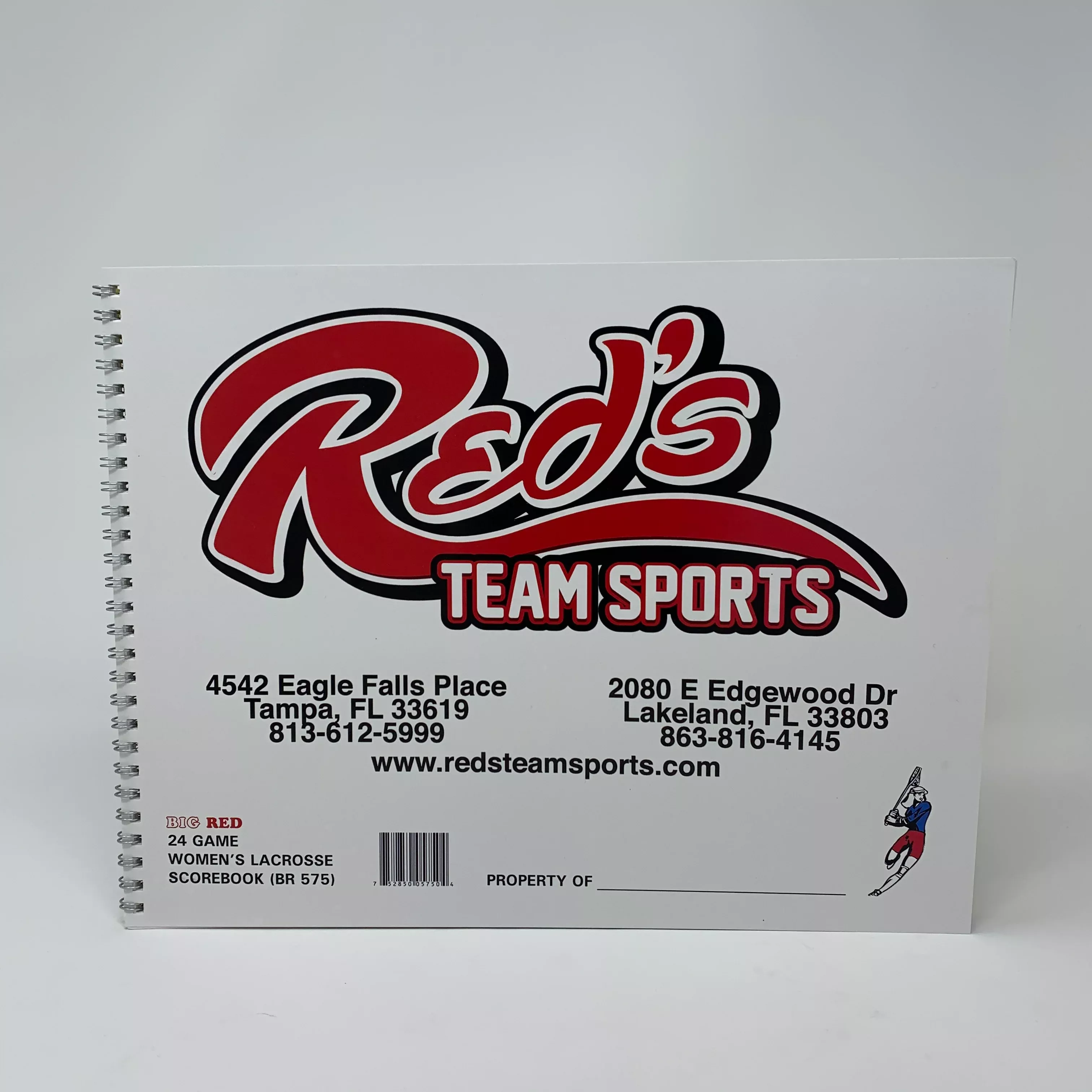 Big Red 24 Game Women's Lacrosse Scorebook