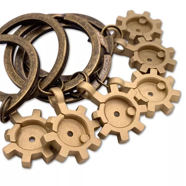 Brass AR Bolt HeadKeychain