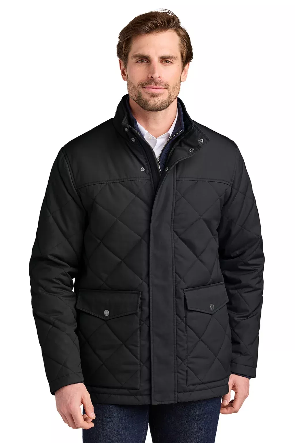 Brooks Brothers Mens Full Zip Field Jacket - Deep Black