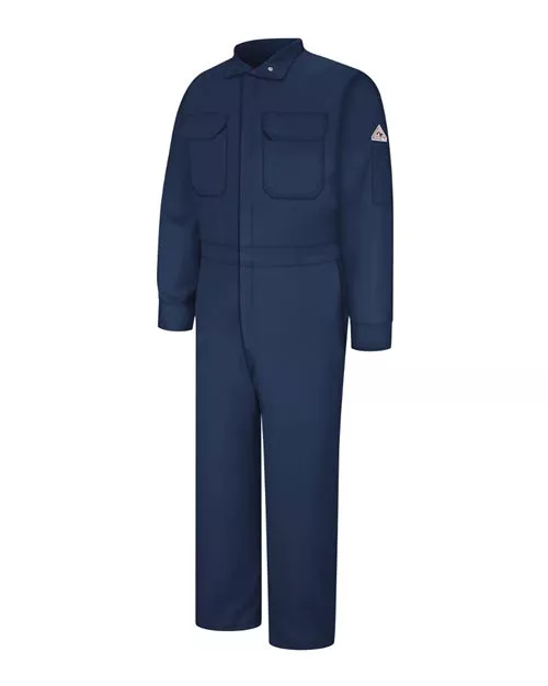 Bulwark CLB6 Men's Midweight Deluxe Coverall – 9 oz. 88/12 Cotton/Nylon Westex Ultrasoft EXCEL FR ComforTouch | M–4XL