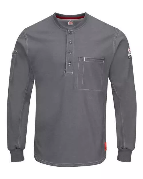 Bulwark iQ Series Plus Long Sleeve Henley QT40