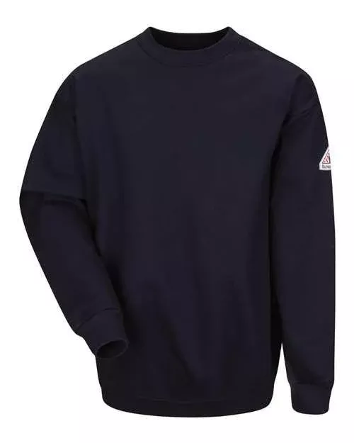 Bulwark Pullover Crewneck Sweatshirt - Cotton/Spandex Blend - Tall Sizes SEC2T