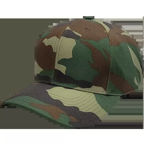 Cali Headwear KL100WC Woodland Camo 6 Panel Cap USA Made