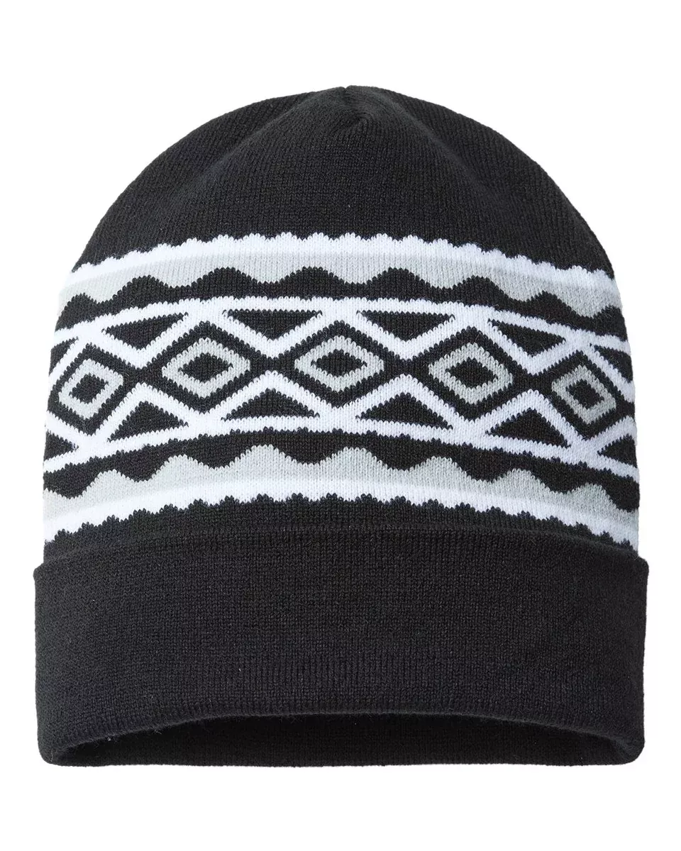 Cap America RKD12 USA-Made Diamond Cuffed Beanie