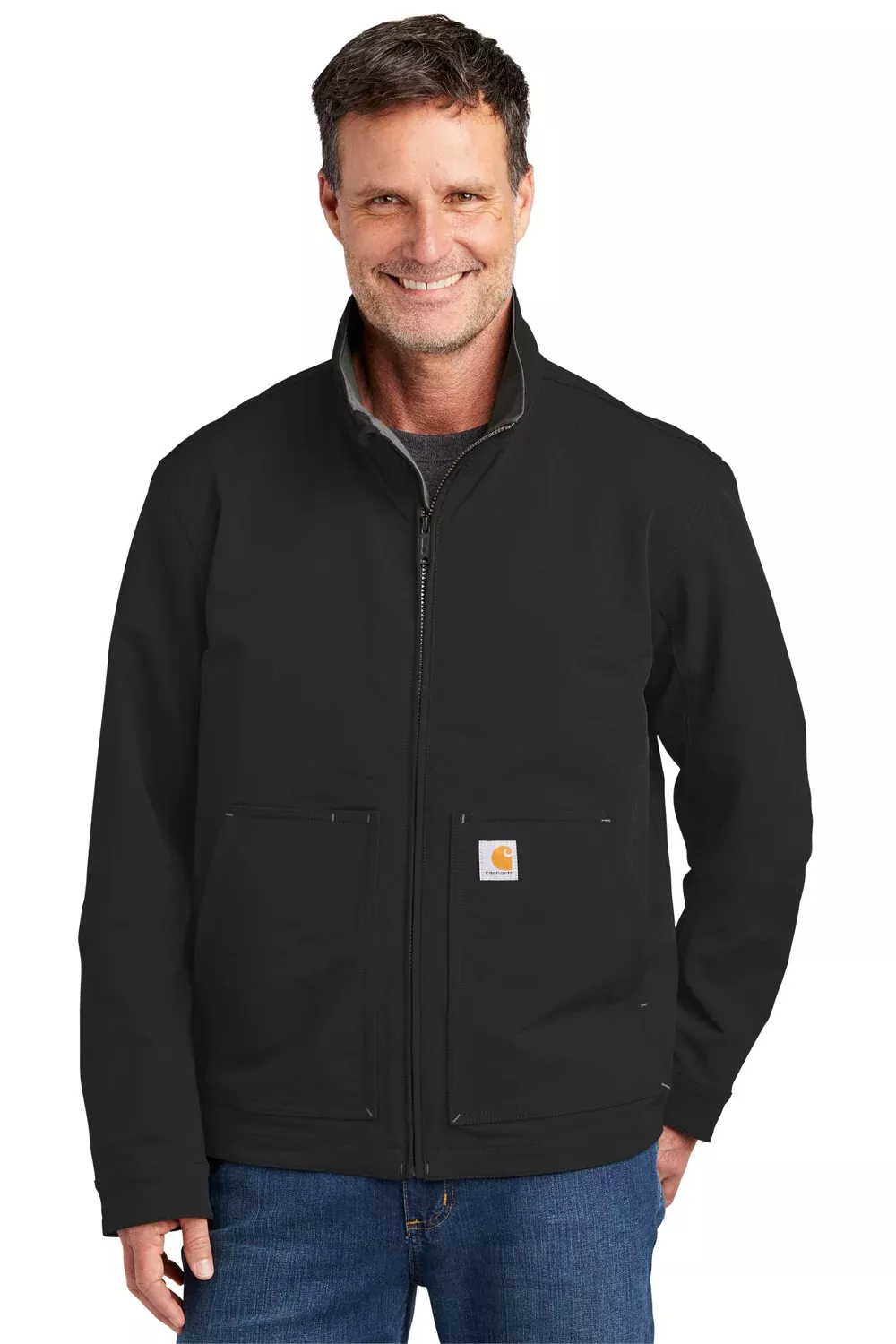 Carhartt Mens Super Dux Wind & Water Resistant Full Zip Jacket - Black