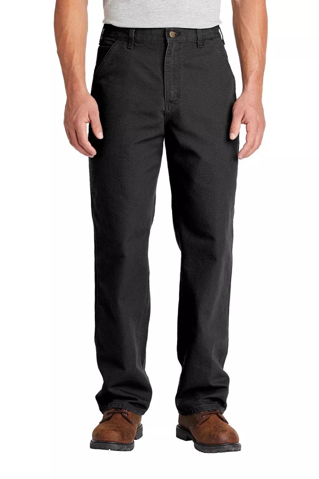 Carhartt Mens Washed Duck Work Dungarees w/ Pockets - Black