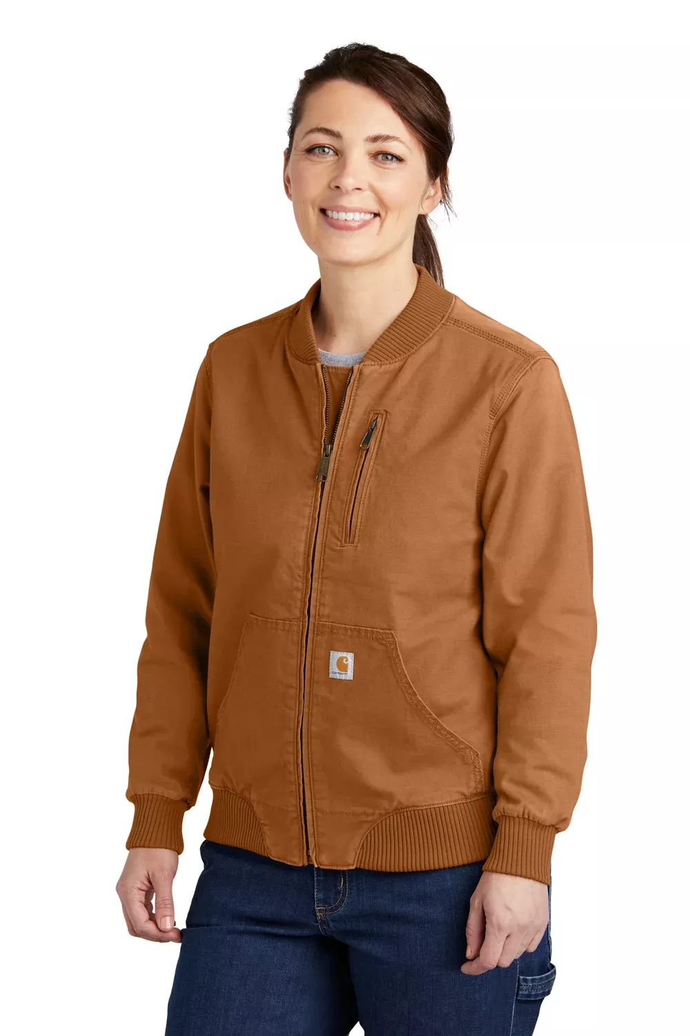 Carhartt Womens Crawford Rugged Flex Full Zip Jacket - Carhartt Brown