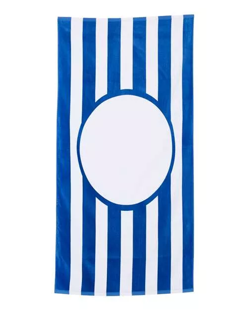 Carmel Towel C3060ST Striped Beach Towel – 100% Cotton Velour Fiber-Reactive Striped Beach Towel | 30" x 60"